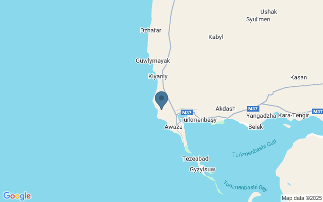 Kaart met locatie Hazar State Nature Reserve